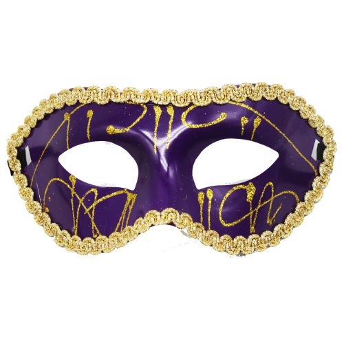 Карнавальна маска з мереживом, фіолетова фото
