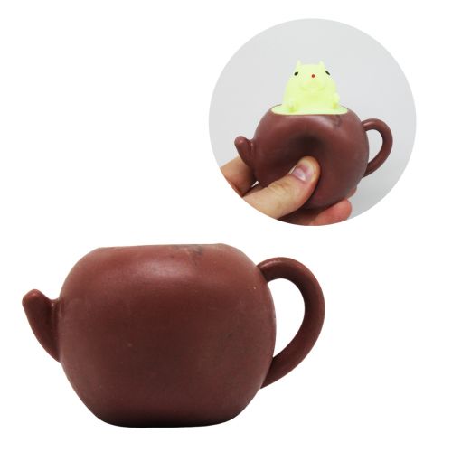 Іграшка-антистрес "Білка в чайнику", салатова фото
