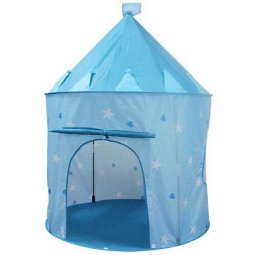 Палатка "Замок", голубая фото