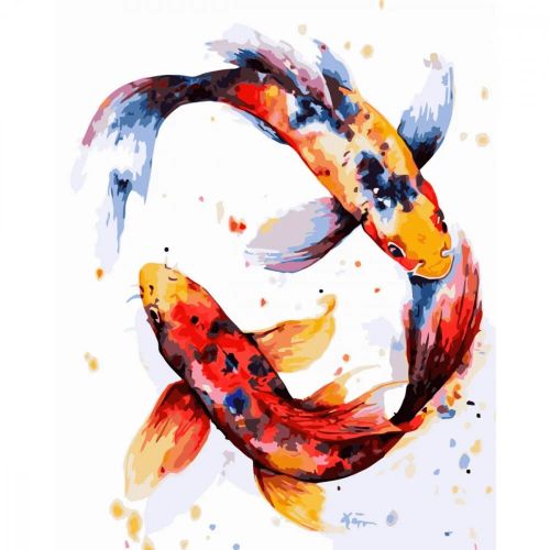 Картина за номерами "Кольорові риби" 40х50 см фото