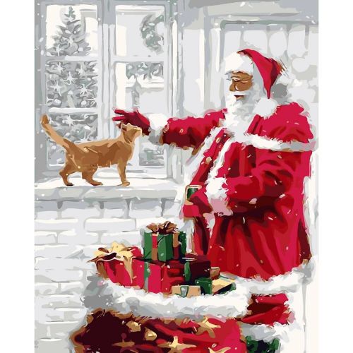Картина по номерам "Добрый Дедушка Мороз" 40х50 см фото