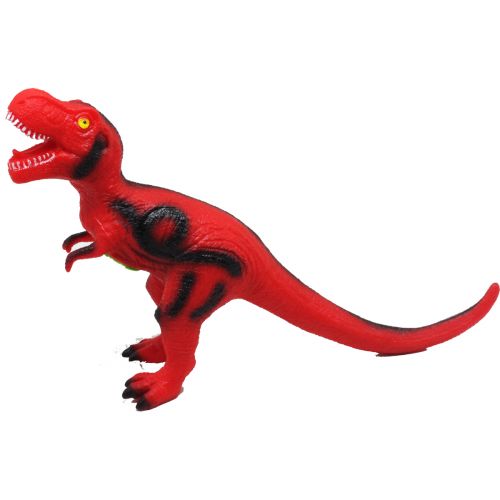 Динозавр резиновый красный фото
