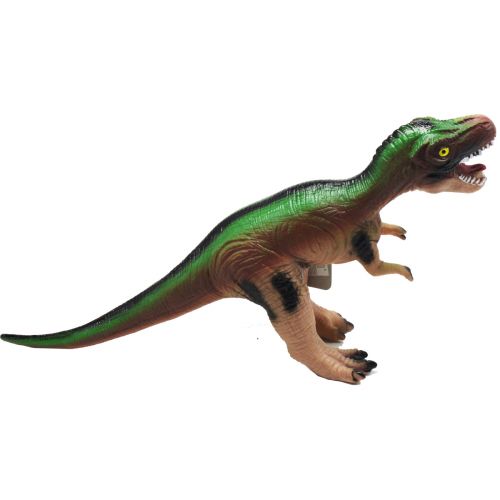 Динозавр резиновый коричневый фото