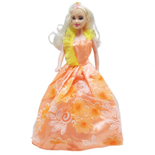Кукла в бальном платье, персиковый фото