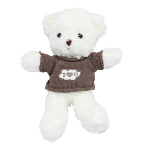 М'яка іграшка "Ведмедик у светрику", коричневий фото