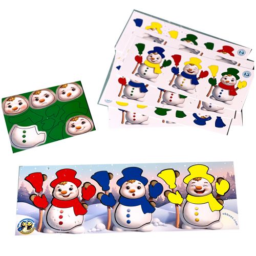 Игра с карточками "Веселые снеговики" фото