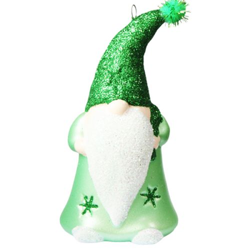 Елочная игрушка Гном зеленый фото