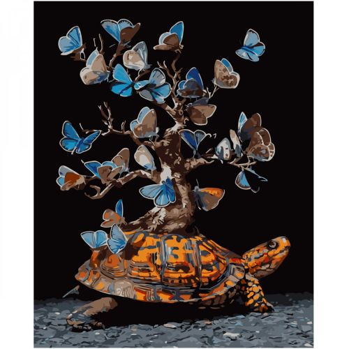 Картина по номерам "Мир на черепахе"  ★★★★★ фото