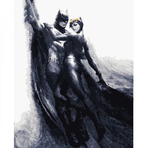 Картина по номерам "Бэтмен и Кошка"  ★★★★★ фото
