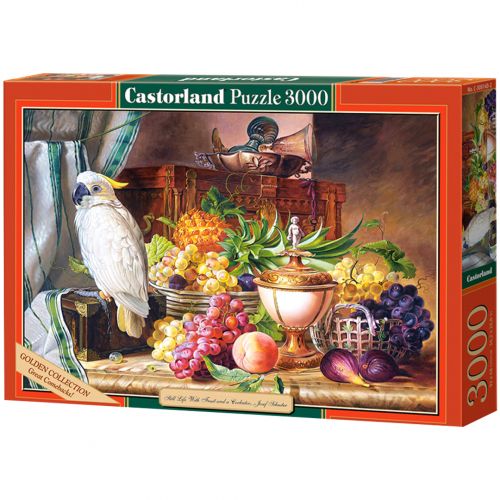 Пазли "Натюрморт із фруктами та какаду", 3000 елементів фото