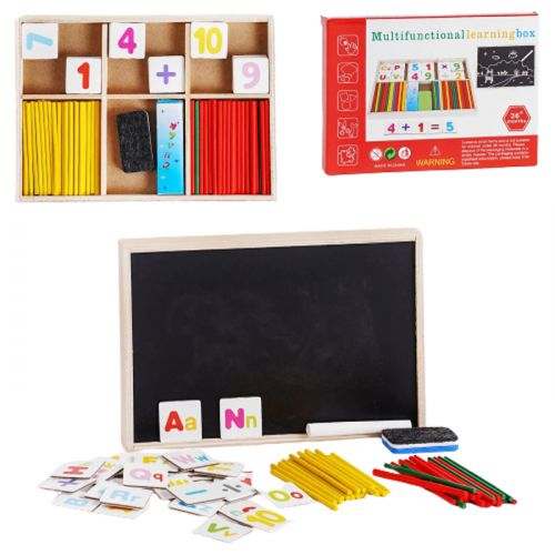 Деревянная игрушка Математика “Multifunctional learning box”с доской фото