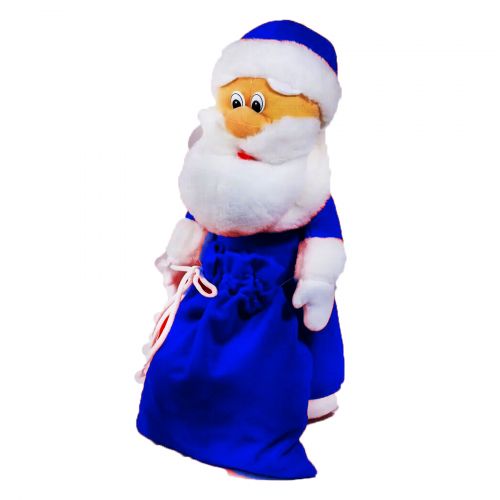 М'яка іграшка "Санта Клаус" в синьому фото