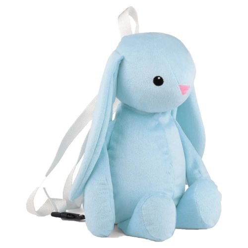 Мягкая игрушка-рюкзак "Зайчик", голубой фото