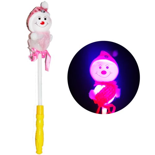 Палочка-светяшка "Снеговик", розовый фото