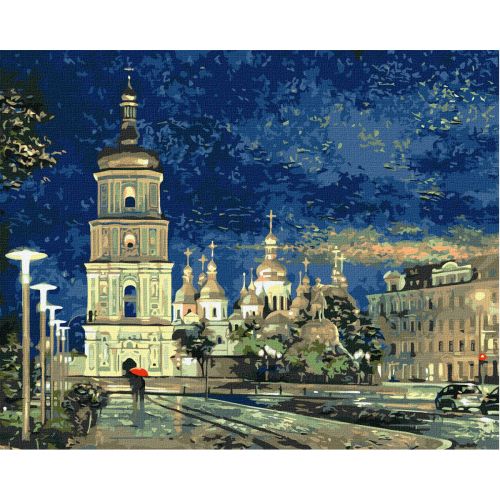 Картина за номерами "Софійська площа" ★★★★★  мініатюра фото 1