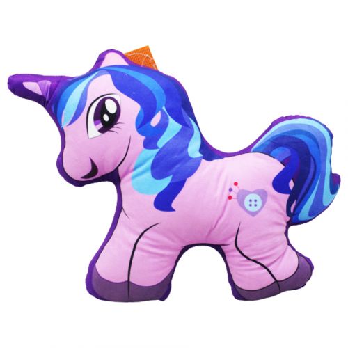 Подушка-пони з синьою гривою фото
