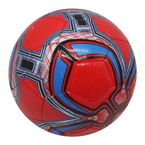 Мяч футбольный №5,  красный фото