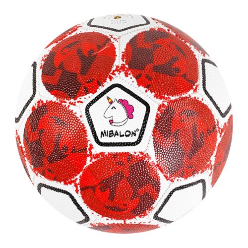 Мяч футбольный №5, красный фото