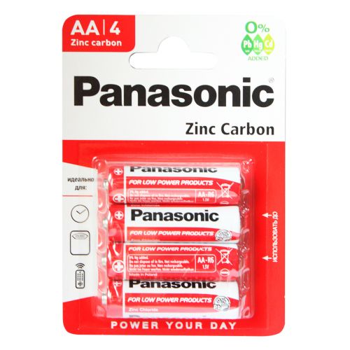 Батарейки "Panasonic Zinc Carbon" (4 штуки) фото