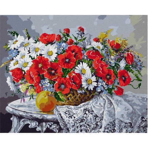 Картина за номерами "Натюрморт з маками" ★★★★★  мініатюра фото 1