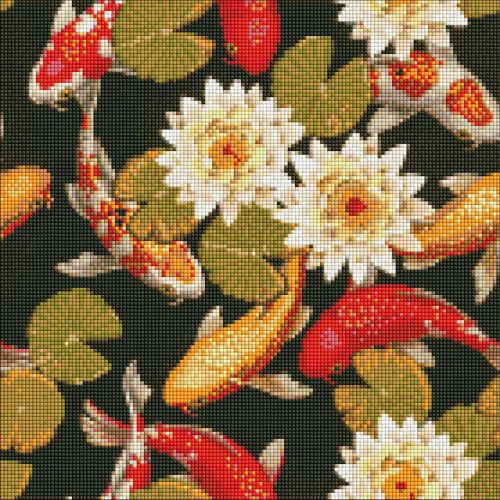 Алмазна мозаїка "Райдужні карпи"  мініатюра фото 1