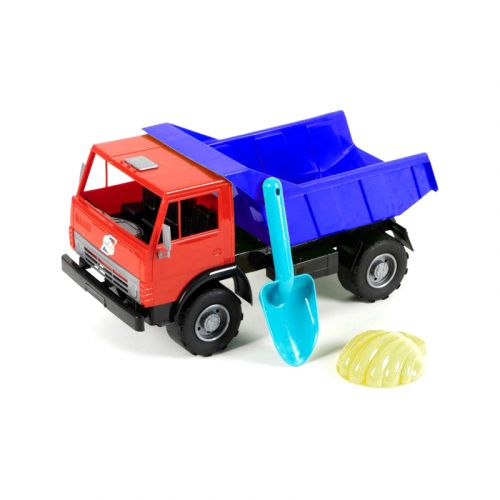 Вантажівка з пісочним набором (червоний+синій) фото