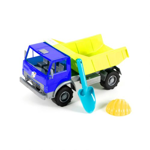 Вантажівка з пісковим набором (синій+жовтий) фото