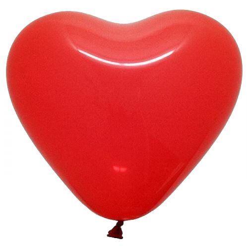 Кулька латексна Серце CR/ 10"пастель 05 червона фото