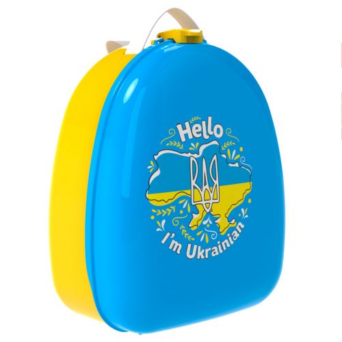 Рюкзак пластиковый "Патриот", желто-голубой фото