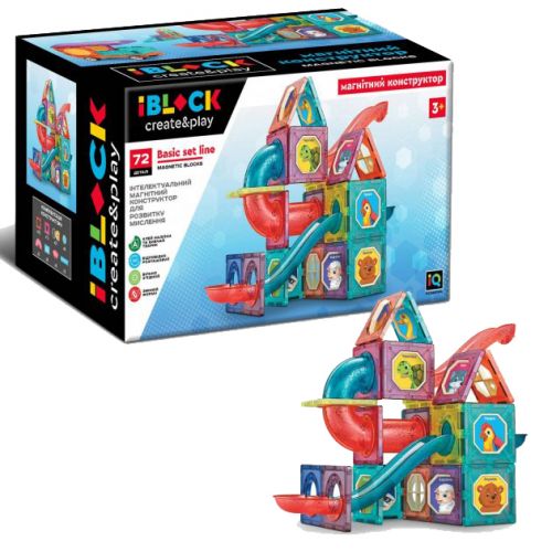 Конструктор магнитный "Magnetic Blocks", 72 дет. картинка Конструктор магнитный "Magnetic Blocks", 72 дет. фото
