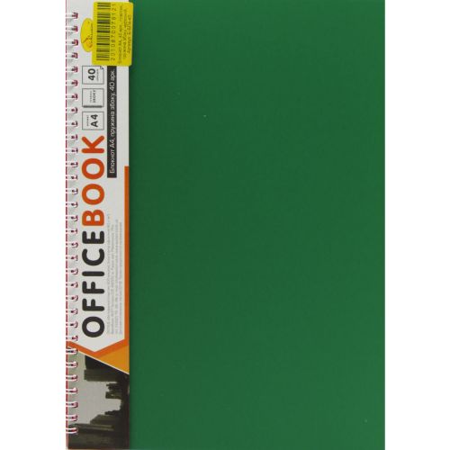 Блокнот "Office Book" A4, 40 аркушів (зелений) фото