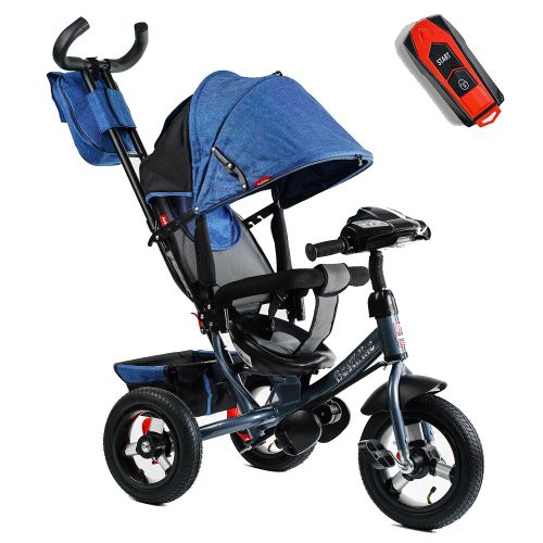 Велосипед 3-х кол.  3390 / 16-899 Best Trike (1) НАДУВНІ КОЛЕСА d=29см.  переднє, d = 26см.  задні, ФАРА З USB, пульт фото