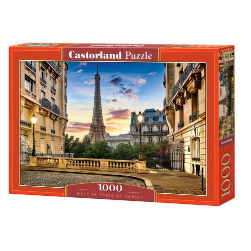 Пазли "Прогулянка Парижем на заході сонця", 1000 елементів фото