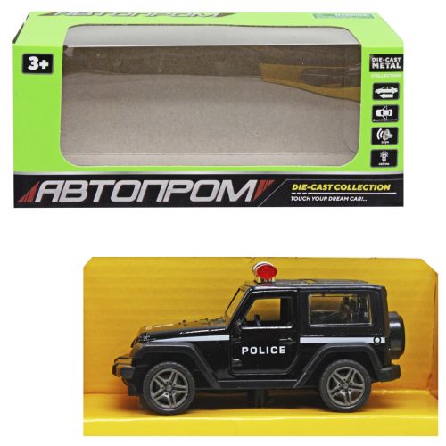 Машинка металева "Автопром: Поліцейський Джип", чорний  мініатюра фото 1