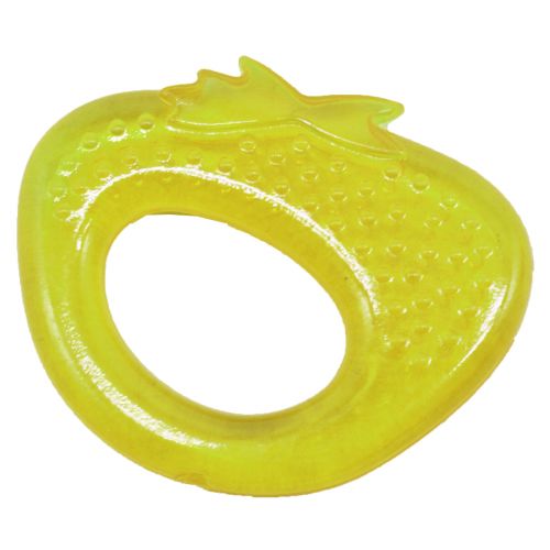 Прорезыватель с водой "Клубничка", желтый фото