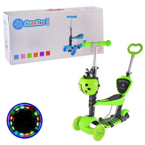 Самокат триколісний "Сонечко", зелений (транспортувальна упаковка) фото