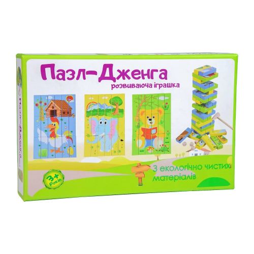 Дерев'яна джанга-пазл "Multifunctional Puzzle Jenga" (укр) фото