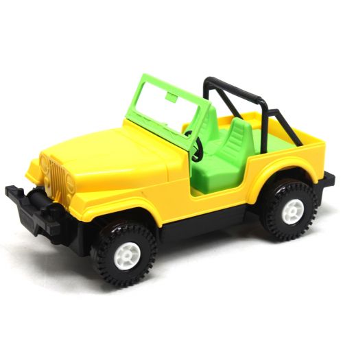 Машина пластиковая Джип желтый фото