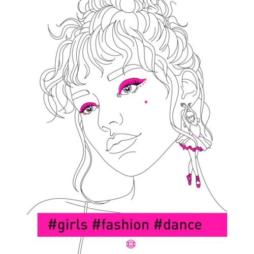 Раскраска "#girls #fashion #dance" (укр) фото