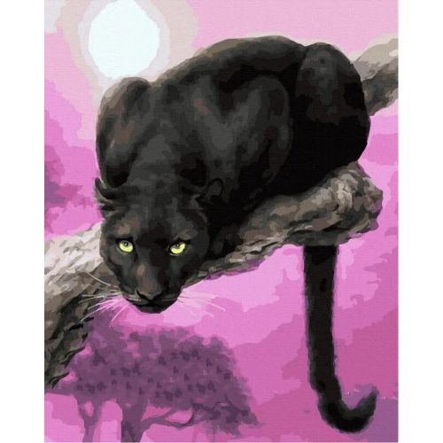 Картина за номерами "Чорна пантера" 40х50 см фото