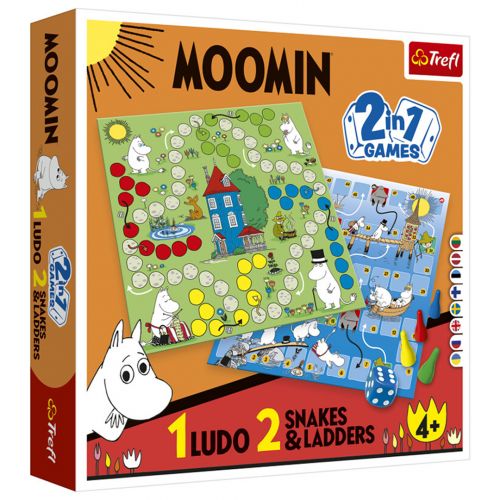 Настільна гра Moomin 2в1 "Лудо + Змії та сходи" фото
