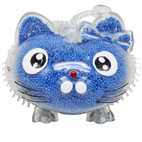 Антистресс игрушка со светом Китти синий фото