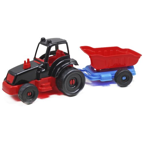 Трактор з причепом "М" Чорний+червоний фото