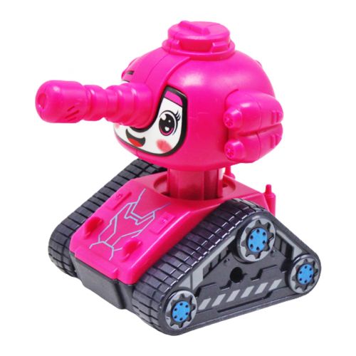 Іграшка заводна "Танк", рожевий фото