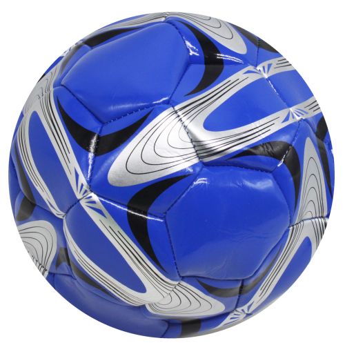 Мяч футбольный детский №5, голубой (PVC) фото