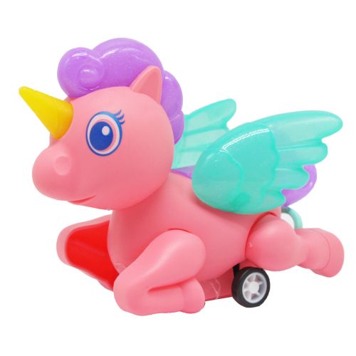 Заводна іграшка "Єдиноріг", зі світлом (рожевий) фото