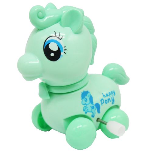 Заводная игрушка "Веселая Пони", мятная фото