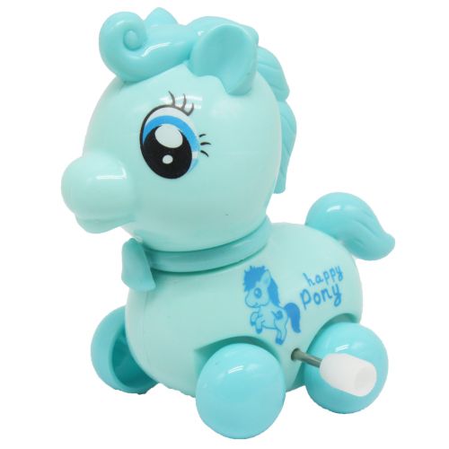 Заводная игрушка "Веселая Пони", бирюзовый фото