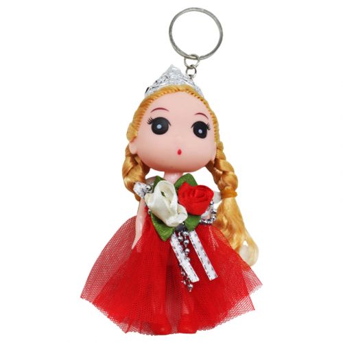 Лялька-брелок "Принцеса", червона (11 см) фото