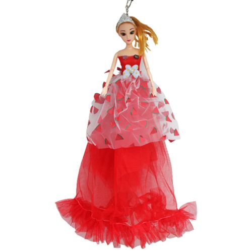 Кукла в бальном платье "Арбузы", красная фото